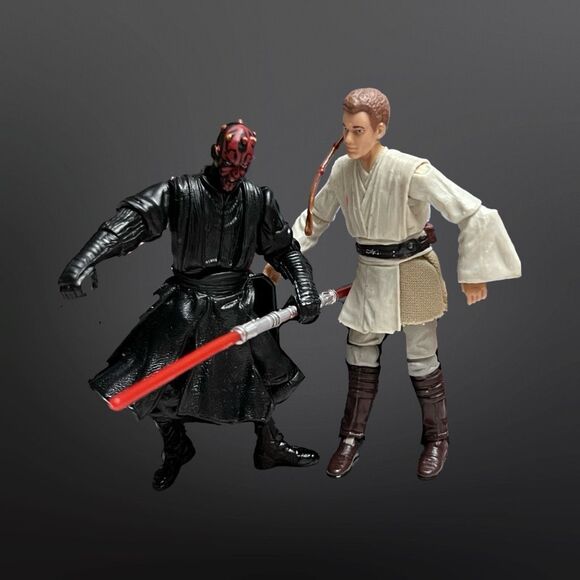 Darth Maul & Obi Wan Phantom Menace Articulated Figures B4 - Picture 1 of 5
